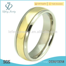 Fashion jewelry 24k simple gold ring without diamond